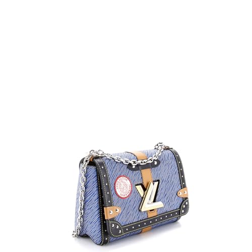 Pre-Loved Twist Handbag Limited Edition Trunks Epi Leather MM, Blue3