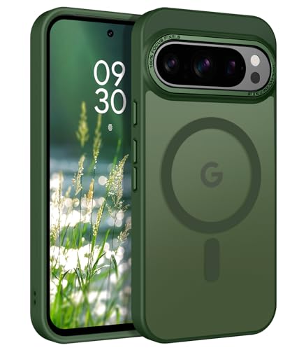 BENTOBEN Capa protetora para Google Pixel 10 Pro XL, magnética forte [compatível com MagSafe] translúcida fosca fosca slim fit à prova de choque feminina masculina capa protetora para celular para