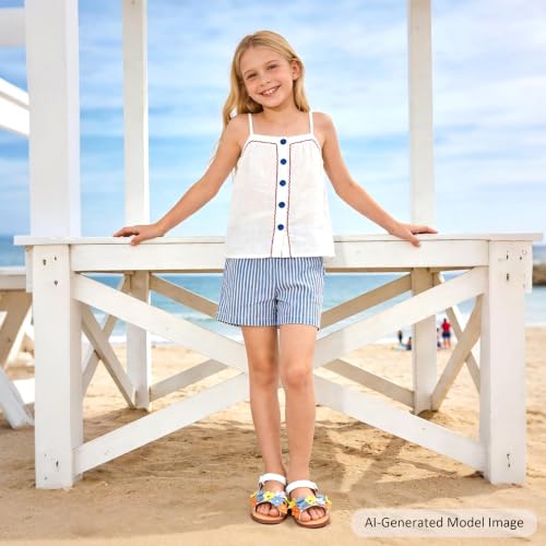 Image of Felix & Flora Toddler Girl Sandals -Flower Girl Dress Shoes Open Toe Little Kid Flats