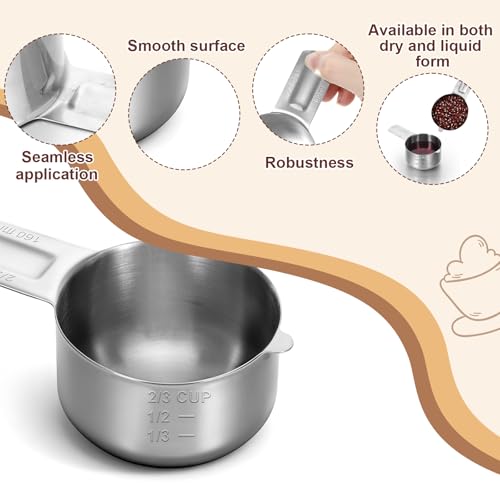 Vaso medidor 160 ml de acero inoxidable miniatura 3