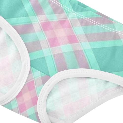 Girls' Cotton Briefs Organic Underwear for Girls Fresh Checkered4