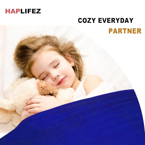 Image of Sensory Bed Sheet, Weighted Blanket with Compression Sheet - Breathable, Stretch Fit, Lightweight Calming Sleep Blanket, Blue, 54 inchx60 inch