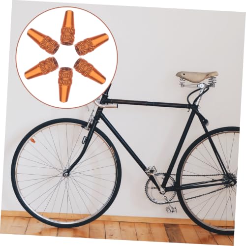 Cubiertas de válvula de bicicleta 6 piezas color naranja miniatura 4