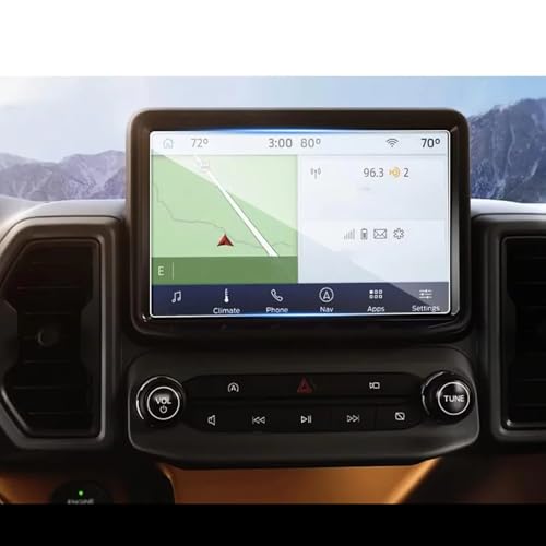 Écran de navigation tactile 8 pouces en verre trempé premium pour Bronco Sport 2024