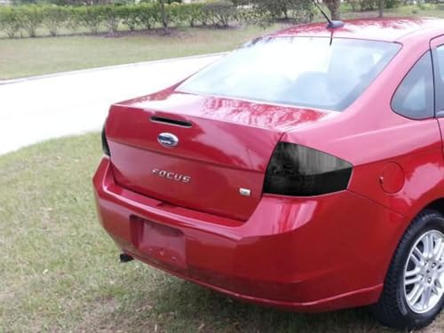Rvinyl Tail Light Tint Covers Compatible with Ford Focus 2008-2011 (Sedan) - Matte Smoke
