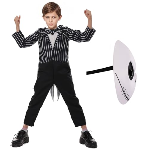 Disfraz Esqueleto para Niños con Mono y Máscara Halloween