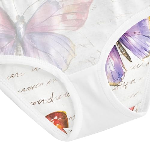 Vintage Butterfly Cotton Toddler Underwear, Kids Underwear Girls, 2T–8 Years4