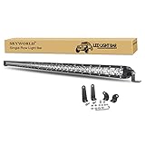 SKYWORLD 44インチ 210W ワークライト 狭角 LED作業灯 薄型 ledバーライト 車 DC12V/24V トラック用品 led ライトバー 軽トラック用品 船舶作業灯 防水 防塵 農業機械 建設機械 トラクター フォークリフト荷台 工事現場 夜間作業 屋外照明 看板灯 集魚灯 駐車場灯 ナイター 屋内 屋外