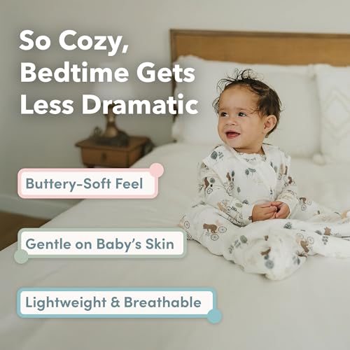 Image of Loulou Lollipop Lightweight Muslin Wearable Baby Blanket Sleeping Bag, Unisex Infant Toddler, 0.5 TOG, 2-Way Zipper Sleepsack