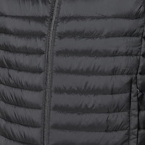 Amazon Essentials Herren Leichte, Wasserbeständige Pufferweste, Verstaubar, Schwarz, XXL