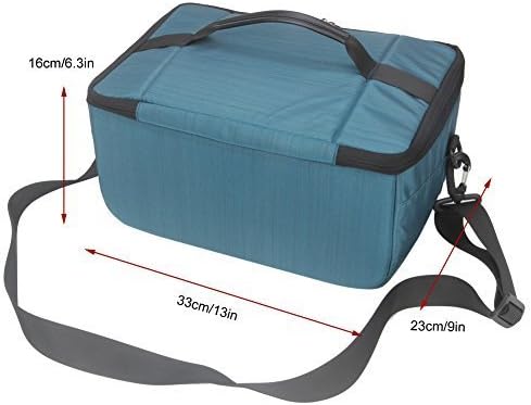 Koolertron DSLR Camera Insert Bag Purse Universal Liner Lens Pouch Partition Protective Cover Waterproof Sleeve for Cannon/Nikon/Sony (Blue)