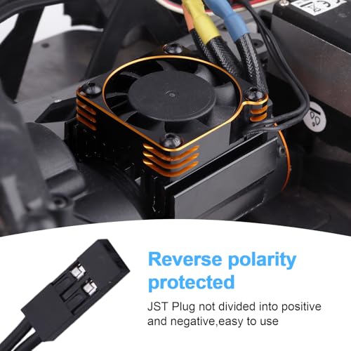 FriHobby 40mm 16000RPM High-Speed Cooling Fan Heatsink for RC Motor & ESC, 40mm Diameter Radiator Fan for 1/5 1/6 1/7 Scale RC Truck Car Off-Road Buggy