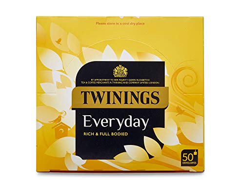 Twinings Everyday Tea Enveloped Tea Bags, 6 Boxes of 50 Individually Wrapped Tea Bags