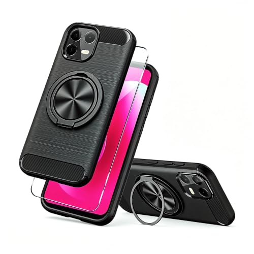 Coque anti-choc pour T Phone 3 Pro 5G / REVVL 8 Pro avec anneau de maintien et film protecteur d'écran