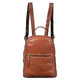 VINTAGE ALS LEBENSGEFÜHL: elegantes Design, zeitloser Schnitt, echtes Leder | längenverstellbare Trageriemen aus Leder | Rucksackhandtasche als tolle Alternative zur klassischen Lederhandtasche