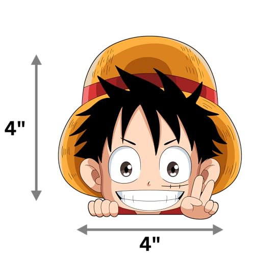 Image of | Cute Anime-Inspired Peeking Character Sticker - Vinyl Decal for Anime Fans, Laptops, and Car Windows - Glossy Waterproof Finish Perfect Manga for Bumper Skateboard Water bottle Car Laptop (Size 4x4)