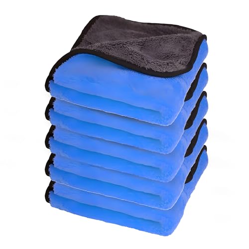 Image of Autofy Multipurpose Microfiber Cleaning Towel Cloth 800 GSM [**Pack of 5**] Highly Absorbent Dust Towels for All Vehicles Bikes Cars Glass Kitchens (40cm x 30cm Multicolour)
