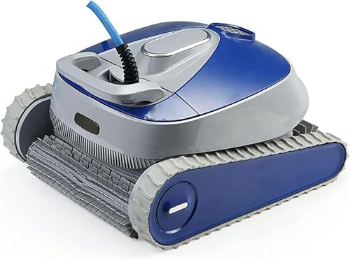 WQZzjm Limpiador de Piscinas robótico, aspiradora robótica automática con Cesta de Filtro de Gran Capacidad, batería Mejorada de Larga duración, Ideal para Piscinas de hasta 15 Metros