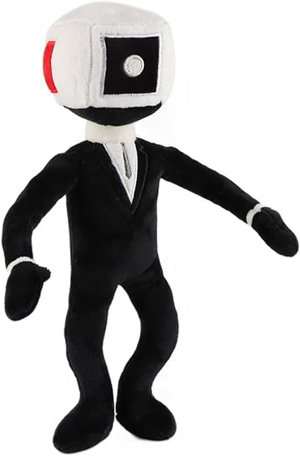 showkahSkibidi 25-30CM Camera Man Plush Toy Famous Plushies Kids Bedding Cuddle and Pillow Toy Buddy for Kids Girls Cotton Stuffed Decorative Toy & Soft Plush Toy (Camera Man Black & White)