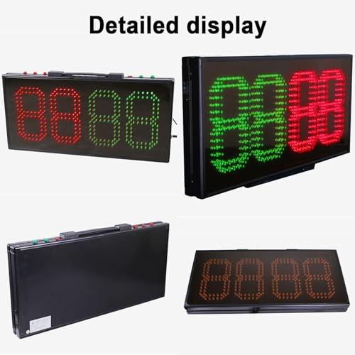 Tablero electrónico de sustitución para fútbol, tablero de reemplazo LED de un solo lado para árbitros, alta luminosidad y visualización clara miniatura 6