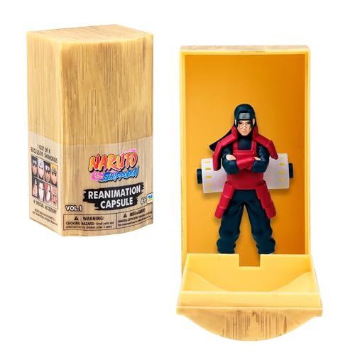 Bizak Naruto Edo Tensei Cápsula Sorpresa, Figura Coleccionable de 7 cm con Accesorio y Pegatinas, 8 Personajes para Coleccionar, +6 años, (64111300)