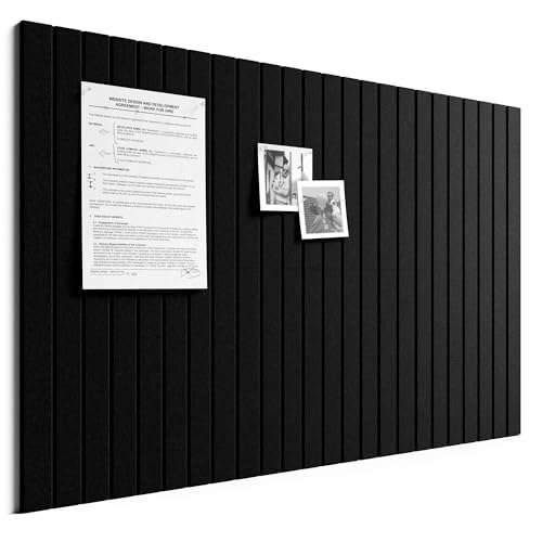 Bumusty Cork Board Alternative 6-Pack Felt Pin Board Black