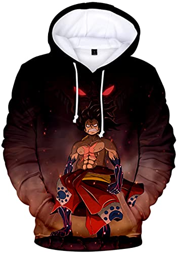 YIMIAO Impresión 3D Sudadera con Capucha One Piece Anime Patrón C...