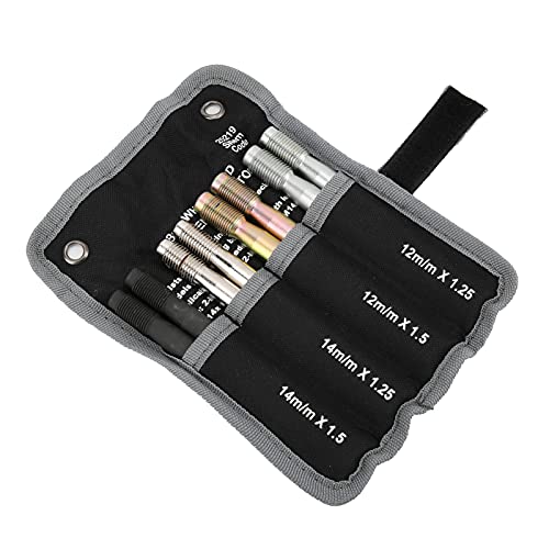 Akozon 8 Stück Radbolzen-Ausrichtungsstift Stahllegierung Ausrichtstift für Radbolzen Radaufhängungsstift Befestigungspositionierungswerkzeuge M14x1,5/1,25 M12x1,5/1,25 für Meisten Autos