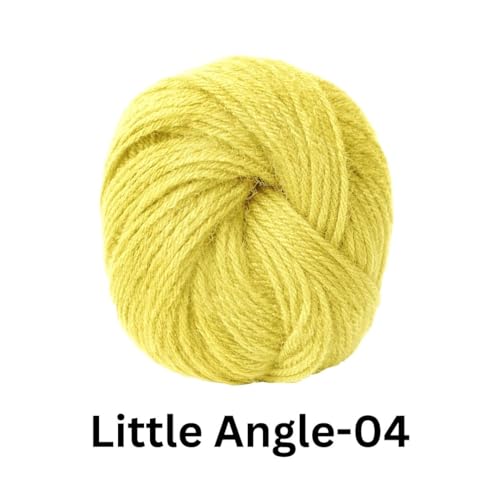 Image of VCR 4 Ply Light Yellow Little Angle Yarn, 25 Grams, 92 Meters Length, 100% Acrylic Soft Baby Knitting Yarn for Crochet, Newborn Sweaters, Soft Baby Socks, Mittens and Leggings, Pack of 1
