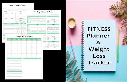 Fitness Planner-Weight Loss Tracker: Track Progress, Achieve Goals,...