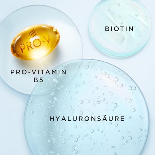 Pantene Pro-V Hydra Glow Feuchtigkeitsspendendes Shampoo mit Biotin 250ml. Pro-V Miracles Shampoo für Trockenes, Geschädigtes Haar, mit Hyaluronsäure, spendet Feuchtigkeit, mit Vitamin B5