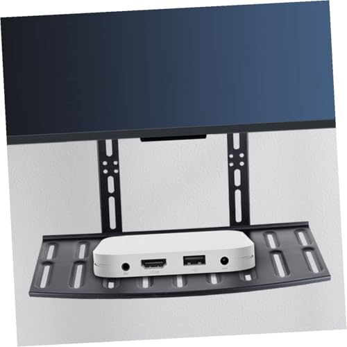 Support box internet et routeur étagère murale acier noir sans perçage - 7