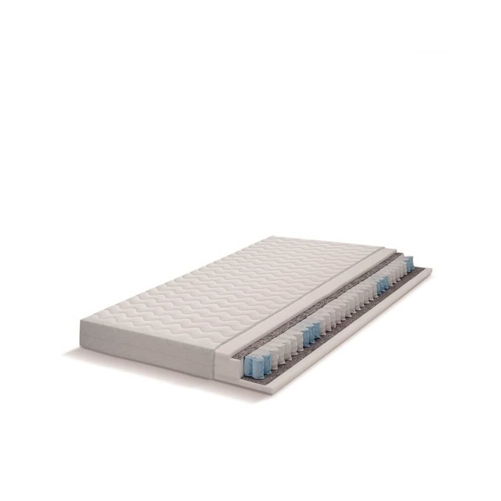 Fabryka Mebli Idźczak Schlafzimmer-Set Bafra Bettgestell - Doppelbett Ehebett mit Superb-Matratze - Kleiderschrank mit Spiegel, Nachttisch, Kommode - Artisan Eiche/Schwarze Norwegische Kiefer