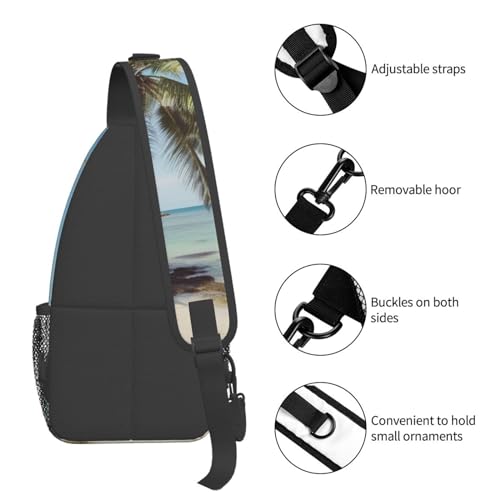 Bolso cruzado Beach Palm Tree para hombres y mujeres miniatura 6