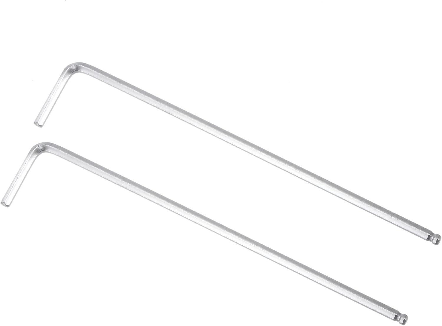uxcell 1/8" Ball End Hex Key Wrench, L Shaped Long Arm 40Cr Repairing Tool, SAE 2 Pcs