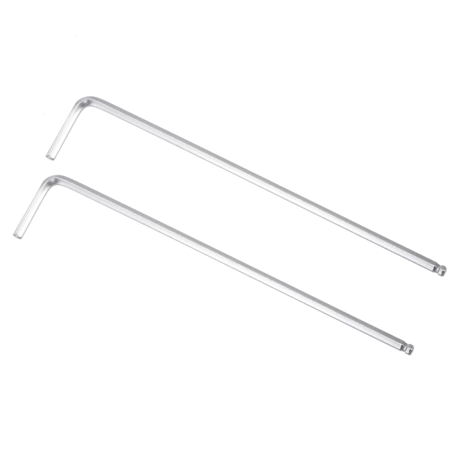 uxcell 1/8" Ball End Hex Key Wrench, L Shaped Long Arm 40Cr Repairing Tool, SAE 2 Pcs