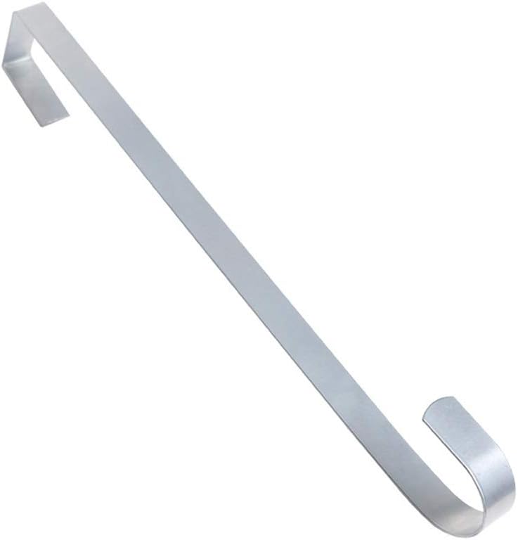 Vpang 2 Pack Wreath Hangers for Front Door, Over The Door Wreath Hooks Sturdy Metal Hangers for Wreaths, Coats, Towels, Door Displays, Christmas Decoration (Silver) : Home & Kitchen