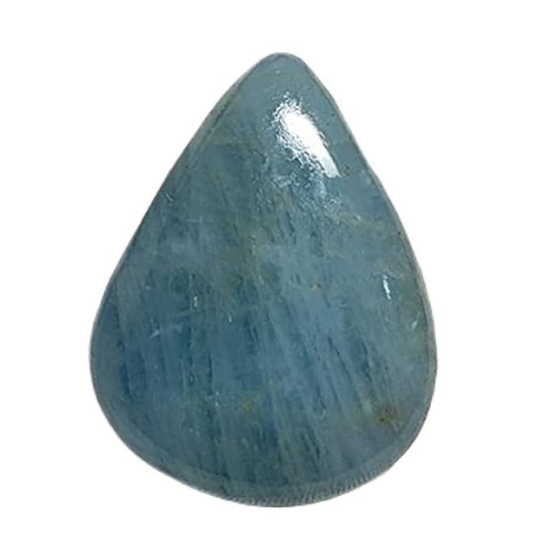 Aigue-marine naturelle cabochon poire 27x19mm : sublimez vos montages de bijoux sans défaut