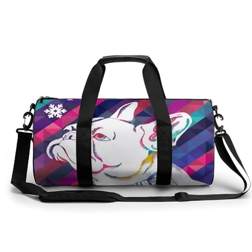 Sac de sport gym chien nœud papillon de voyage 45x23x23cm