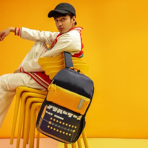 Image of uppercase Campus School Backpack | Well-Padded, Double Compartment with File Sleeve, Organizers, Side Bottle Pocket | For Boys & Girls | 500 Days Warranty