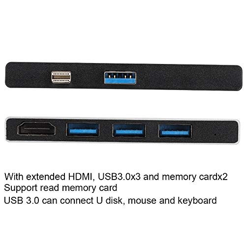 Estação de ancoragem, doca de expansão, liga de alumínio para o Surface Pro 4/5/6