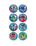 deko masken kaufen 16 Zuckerplatten Generique - 16 PJ Masks Mini-Zuckerplatten 3,4 cm
