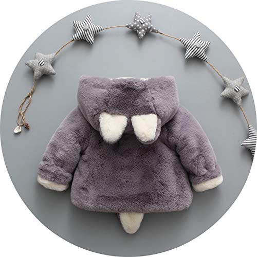 Infant Baby Boys Girls Faux Fur Jacket Coat Kids Cat Ears Hoodie with Tail Toddler Fleece Zipper Up Outwear Plush Tops3