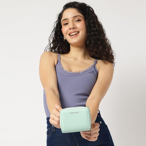Image of Fastrack Women's Mini Organizer Wallet | Flap Closure, Tri-Fold Design, Zip Coin Pocket, Card & Cash Slots | Compact & Organized | 6 Months Warranty