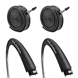 Wanda 2 x Obor für Cycle Rennrad Reifen | Fahrradreifen 700 x 25C inklusive 2 x Fahrradschlauch - Französisches Ventil