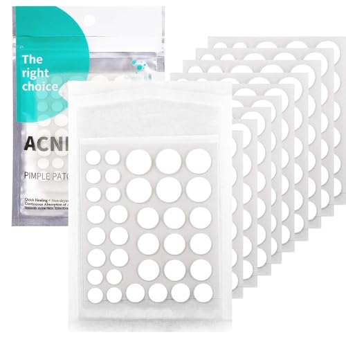 350 Piezas Parches para Acné Invisibles Hidrocoloides Parches Granos Uso Diurno Y Nocturno En Uno Absorbentes Parches para Acné Con Aceite De Té Y Ácido Salicílico Parches Para Granos-8/10/11/12/14 mm