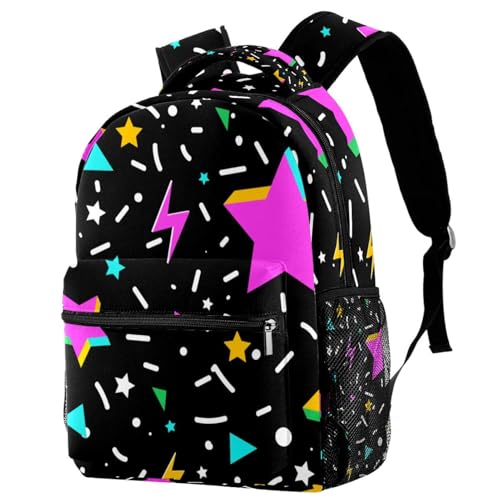 Sac à dos d'école pour adolescentes et voyage léger confettis 3D