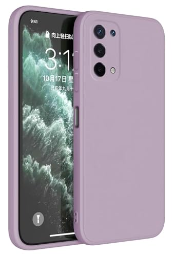 Topme Cover per OPPO A54 5G / OPPO A74 5G (6.5' Inches) Custodia Case, Protezione Della Pelle Della Custodia in Silicone Tpu - Erba viola