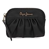Pepe Jeans Iria Monedero Negro 12x8x2 cms Piel sintética