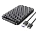 ORICO Case Esterno per Disco Rigido 2,5 '', Custodia Esterno Portatile da USB3.0 a SATA per Supporto di Progettazione Senza Attrezzi da 7 mm / 9,5 mm HDD/SSD Max 4 TB con UASP （Nero）